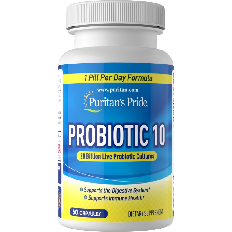 Puritan's Pride Probiotyk - Probiotic 10 szczepów - 60 kaps