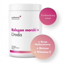 NaZdrowie Kolagen rybi + Uroda - morski z biotyną - 400g