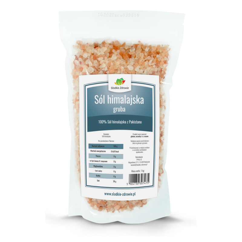 Sól himalajska - gruba różowa - 1kg