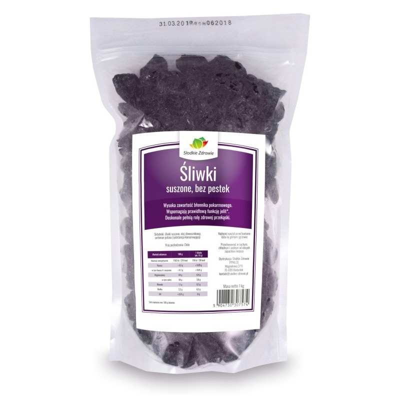 Śliwki suszone - bez pestek miękkie - 1kg