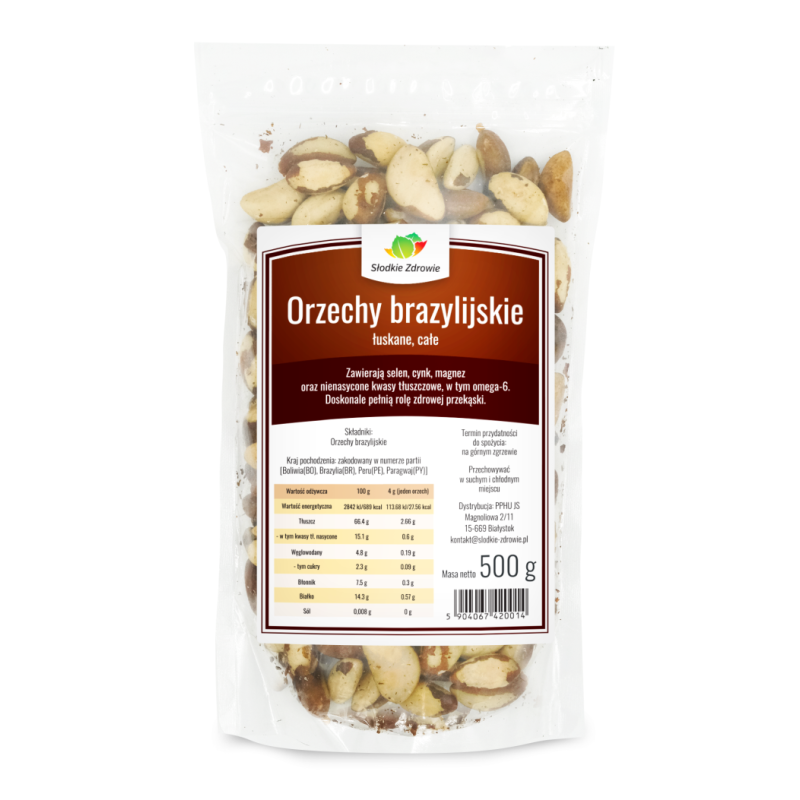 Orzechy brazylijskie, łuskane 500g