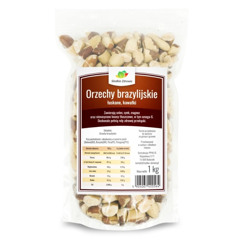 Orzechy brazylijskie, łuskane, połówki, kawałki 1kg