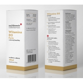 Na Zdrowie Witamina D3 Forte - 4000iu krople 30ml - 450 porcji