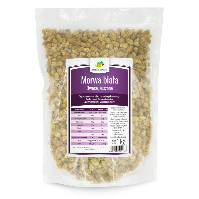 Morwa biała - suszone owoce bez konserwantów - 1kg