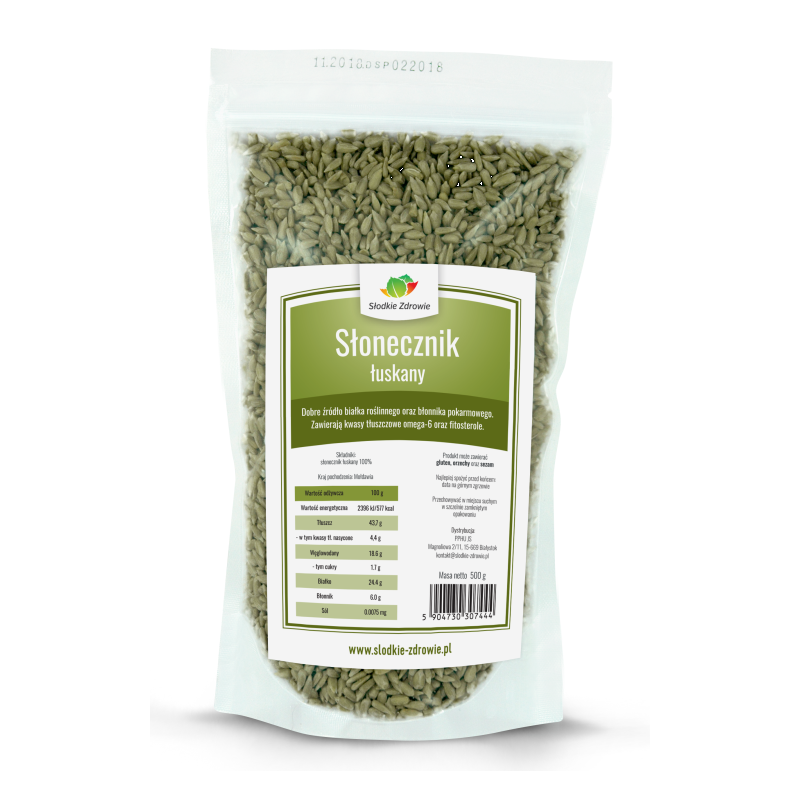 Słonecznik łuskany - całe ziarna - 500g