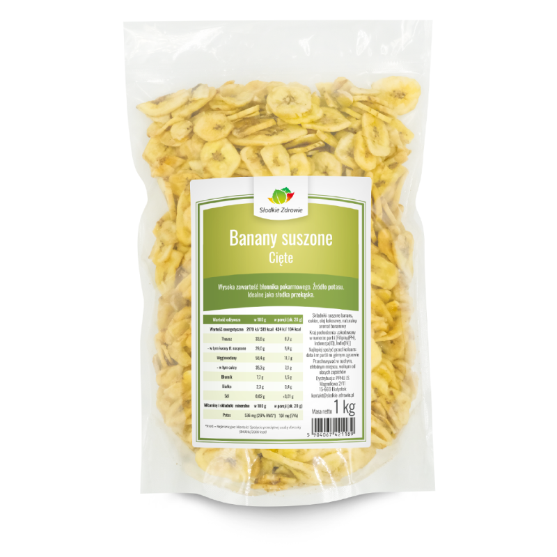 Banany suszone chipsy bananowe 500g