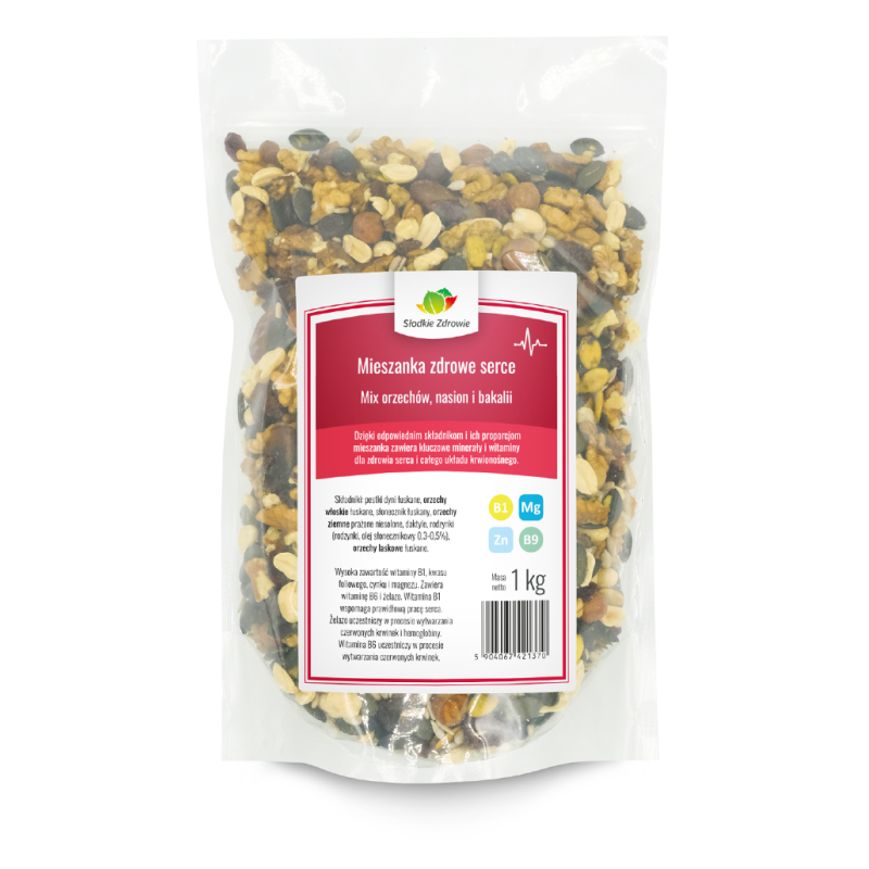 Mieszanka studencka zdrowe serce - mix bakalii - 1kg