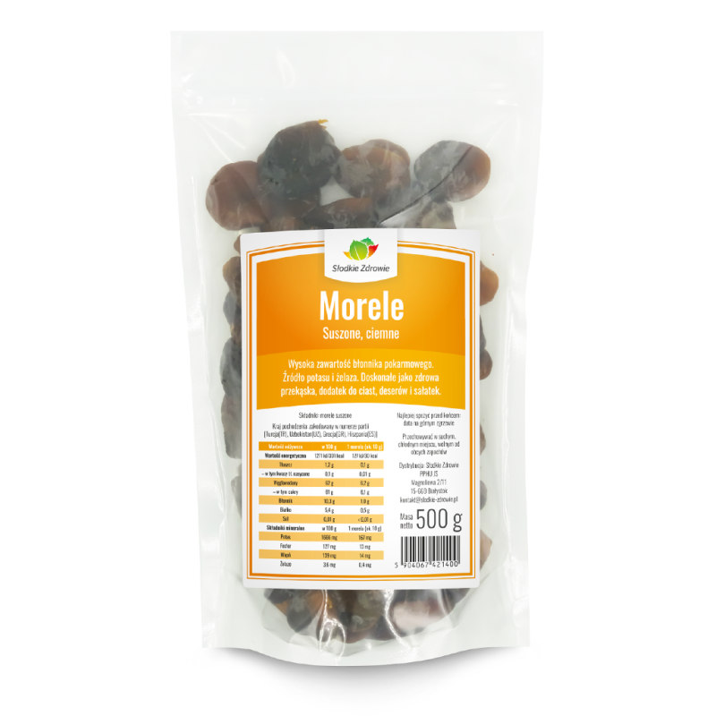Morele suszone, ciemne, niesiarkowane 500g